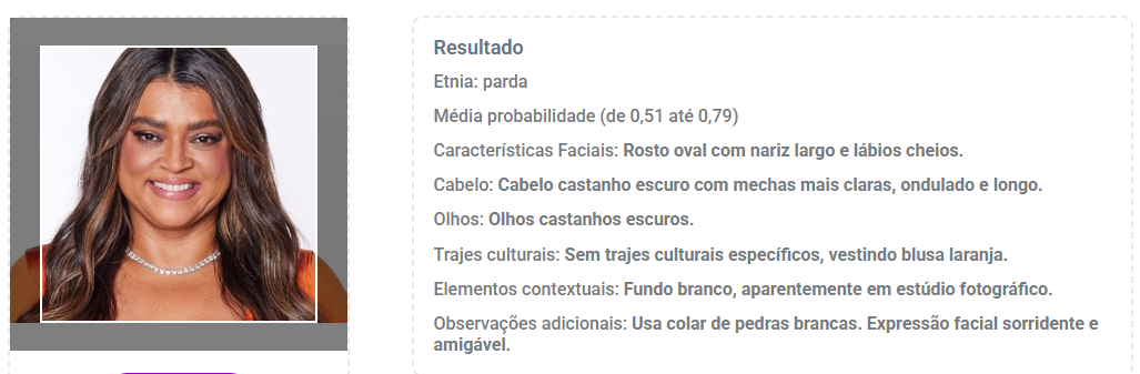 Análise fenotípica completa - Mulher parda