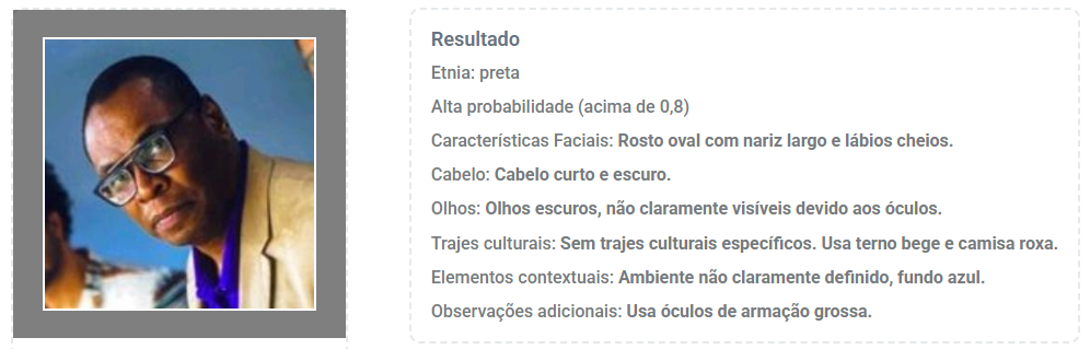 Análise fenotípica completa - Homem negro (Marcelo Arruda)